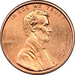 1993 D Coins Lincoln Memorial Penny Prices