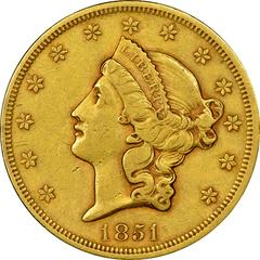1851 Coins Liberty Head Gold Double Eagle Prices