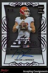 Trevor Lawrence [Pink] #CA-TL1 Football Cards 2021 Leaf Trinity Clear Autograph Prices
