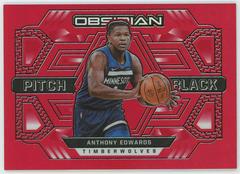 Anthony Edwards [Red Flood] #1 Basketball Cards 2021 Panini Obsidian Pitch Black Prices