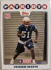 Jerod Mayo Football Cards 2008 Topps Kickoff Prices