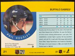 Back | Phil Housley Hockey Cards 1990 Pro Set