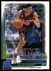 Allan Houston [Classic] #118 Basketball Cards 2002 Upper Deck MVP Prices