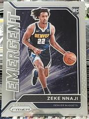 Zeke Nnaji Basketball Cards 2020 Panini Prizm Emergent Prices