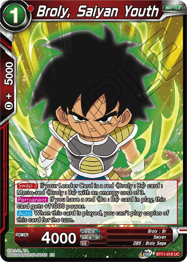 Broly, Saiyan Youth [Foil] BT11-018 Dragon Ball Super Vermilion Bloodline