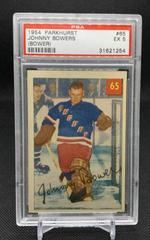 Johnny Bowers [(Bower)] #65 Hockey Cards 1954 Parkhurst Prices