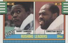 Barry Sanders, Christian Okoye Football Cards 1990 Topps Prices