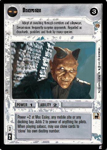 Devaronian [Limited] Star Wars CCG Jabba's Palace