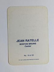 Back Portion Of Card | Jean Ratelle [Round Corners] Hockey Cards 1977 O-Pee-Chee Glossy