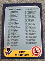 Checklist 1-97 Baseball Cards 1986 Fleer Prices