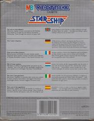 Box Rear | Starship PAL Vectrex