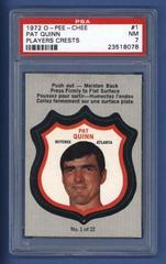 Pat Quinn #1 Hockey Cards 1972 O-Pee-Chee Players Crests Prices