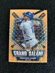 Francisco Lindor [Reactive Orange] Baseball Cards 2022 Panini Mosaic Grand Salami Prices