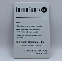Back Of HU Card | Super System Card Ver.3.0 TurboGrafx CD