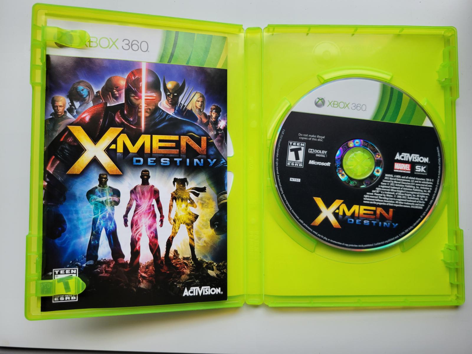 XMen Destiny Item, Box, and Manual Xbox 360