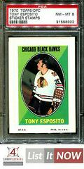 Tony Esposito Hockey Cards 1970 Topps OPC Sticker Stamps Prices