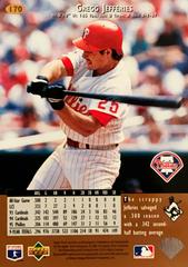 Rear | Gregg Jefferies Baseball Cards 1996 Upper Deck
