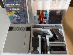 INSIDE OF BOX 100% COMPLETE  | Nintendo NES Action Set Console NES