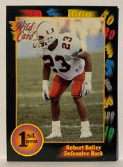 Robert Bailey Football Cards 1991 Wild Card College Draft Picks Prices