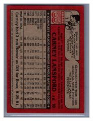 Back | Carney Lansford Baseball Cards 1982 Coca Cola