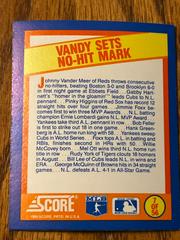 Vandy Sets No-Hit Mark Baseball Cards 1989 Score Magic Motion Trivia A Year to Remember Prices