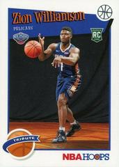 Zion Williamson Basketball Cards 2019 Panini Hoops Prices