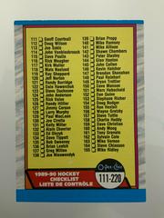 Checklist 111-220 Hockey Cards 1989 O-Pee-Chee Prices