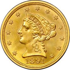 1891 [PROOF] Coins Liberty Head Quarter Eagle Prices