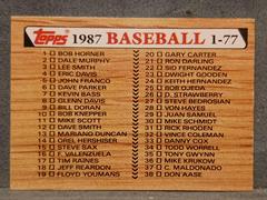 Checklist #77 Baseball Cards 1987 Topps Mini League Leaders Prices