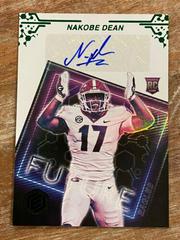 Nakobe Dean [Green] Football Cards 2022 Panini Elements Future Signs Autographs Prices