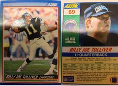 Billy Joe Tolliver Football Cards 1990 Panini Score Prices