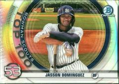 Jasson Dominguez #BTP53 Baseball Cards 2020 Bowman Chrome Scouts' Top 100 Prices