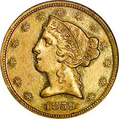 1859 Coins Liberty Head Half Eagle Prices