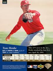 Rear | Tom Henke Baseball Cards 1995 SP