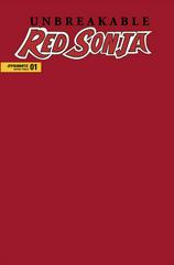 Unbreakable Red Sonja [Blood Red Blank Authentix] #1 (2022) Comic Books Unbreakable Red Sonja Prices