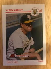 Glenn Abbott Baseball Cards 1991 Impel Line Drive Prices