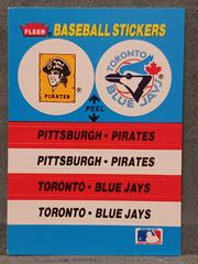 Pirates/Blue Jays [Sticker] #NNO Baseball Cards 1987 Fleer Limited Edition Prices