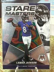 Lamar Jackson #SM-8 Football Cards 2022 Panini Mosaic Stare Masters Prices