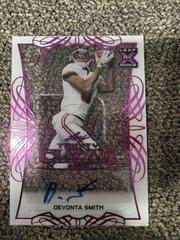 DeVonta Smith [Pink] #CA-DS2 Football Cards 2021 Leaf Trinity Clear Autograph Prices