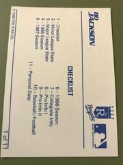 Checklist | Bo Jackson Baseball Cards 1989 Star Jackson