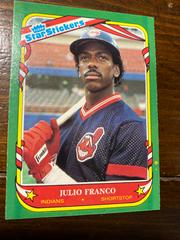 Julio Franco Baseball Cards 1987 Fleer Star Stickers Prices