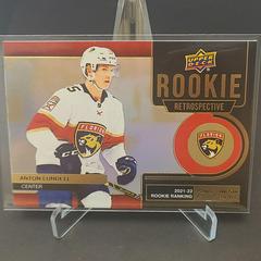 Anton Lundell [Gold] Hockey Cards 2022 Upper Deck Rookie Retrospective Prices