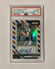 Sam Darnold [Red White Blue] #3 Football Cards 2018 Panini Prizm Rookie Autographs Prices