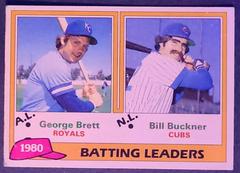 Batting Leaders [G. Brett, B. Buckner] #1 Baseball Cards 1981 Topps Prices