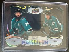 Brent Burns, Timo Meier Hockey Cards 2022 Upper Deck Clear Cut Foundations Prices