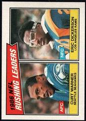 C.Warner, E.Dickerson [Rushing Leaders] #229 Football Cards 1987 Topps Prices