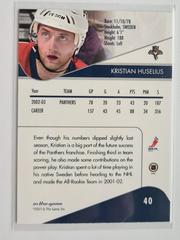 Backside | Kristian Huselius Hockey Cards 2003 ITG Toronto Star