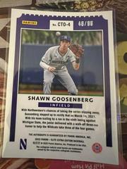 Back Of The Card | Shawn Goosenberg [Signature Gold] Baseball Cards 2022 Panini Elite Extra Edition College Tickets Optic