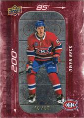 Owen Beck [Red] #DM-11 Hockey Cards 2023 Upper Deck 200' x 85' Prices