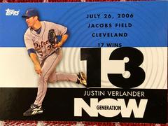 Justin Verlander #GN295 Baseball Cards 2007 Topps Generation Now Prices